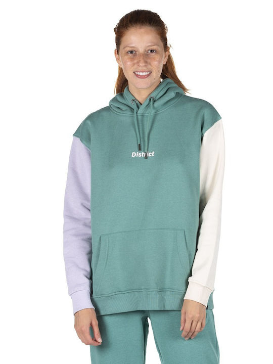 Women's Sweatshirt Hooded Turquoise