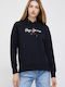 Calista Long Women's Sweatshirt Hooded Black