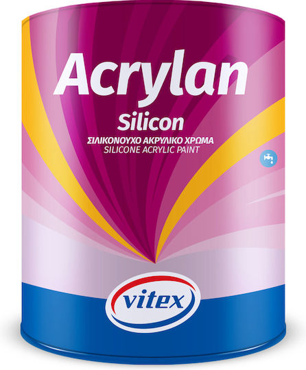 Vitex Acrylan Silicon Plastic Acrilyc Paint for Exterior Use 0015 White Glove 10lt