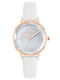 Juicy Couture Γυναικείο Ρολόι 34mm Μπαταρίας με Λευκό Δερμάτινο Λουράκι