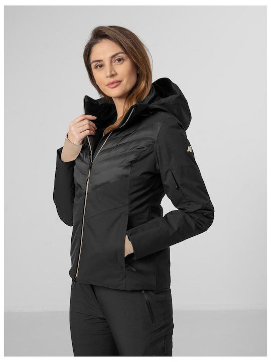4F Women's Ski & Snowboard Jacket Black H4Z22-KUDN011A-20S