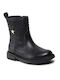 Geox Kids Leather Boots with Zipper Black