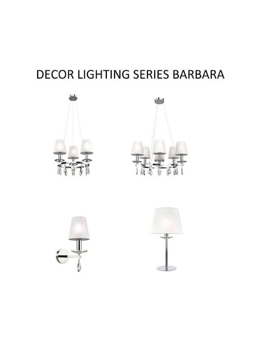 Elmark Barbara Chandelier with Crystals White 955BARBARA6