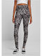 Frauen Lang Leggings Black Leo
