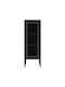 Wohnzimmer Vitrine aus Metallisch mit Verglastem Schwarz 40x40x102cm