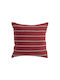 Nef-Nef Homeware Μαξιλάρι Καναπέ Livier από 100% Βαμβάκι Bordo 50x50εκ.