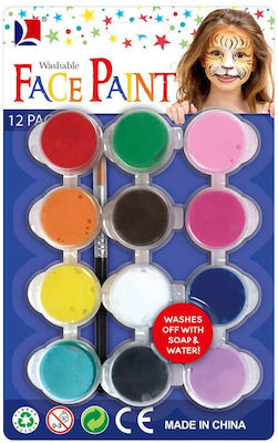 Carnival Face Painting Multicolour 12pcs