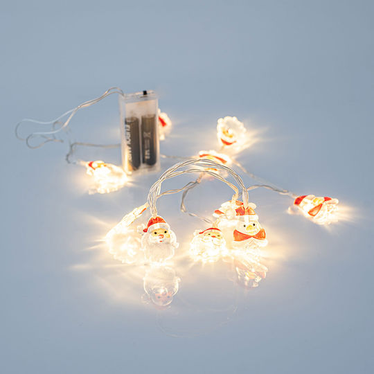 10 Lichterketten LED 1.5m. Warmes Weiß Batterie in Zeichenfolge 1Stück