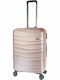 Stelxis ST533-Μ Medium Travel Suitcase Hard Pink with 4 Wheels Height 67cm ST533-M