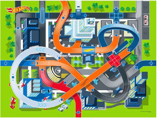 Giochi Preziosi Hot Wheels Детско килимче Път Зелен 90x120см