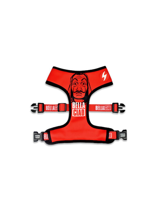Dashi Dog Harness Vest Neo Mesh Bella Ciao Red XX-Large 5.7mm x 91-130cm MO0000002914