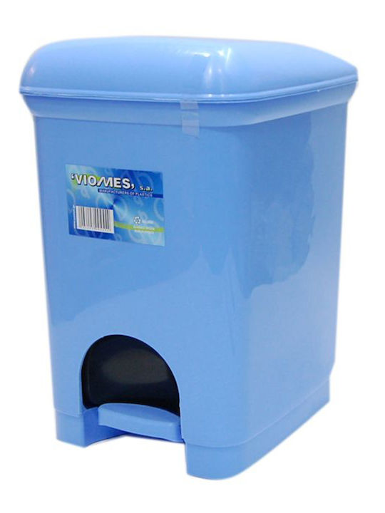 Viomes 455 Plastic Perie pentru coșul de gunoi din baie 7lt Γαλάζιο