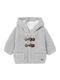 Kinderstrickjacke Gestrickt mit Kapuze Gray
