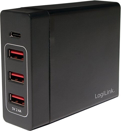 LogiLink Βάση Φόρτισης με 3 Θύρες USB-A και Θύρα USB-C 72W Power Delivery σε Μαύρο χρώμα (PA0122)