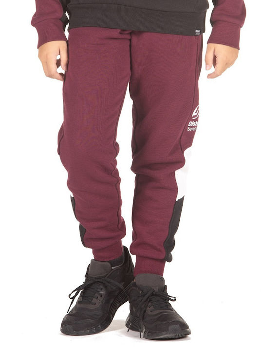 District75 Kids Sweatpants Burgundy 1pcs