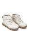 Biker Kids Boots from Patent Leather with Zipper Ecru