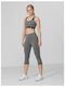 Training Schulung Frauen Capri Leggings Hochgeschnitten Gray