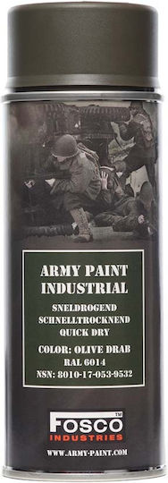 Fosco Industries Spray Paint Army Paint Green Olive Drab RAL 6014 400ml