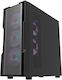 Darkflash DK431 Gaming Midi Tower Computer Case with Window Panel Black