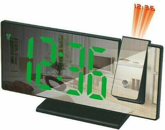 Tischuhr Digital LED Kunststoff mit Wecker Schwarz DS-3618LP