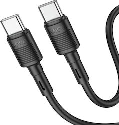 Hoco X83 USB 2.0 Cable USB-C male - USB-C 60W Μαύρο 1m