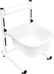 UpLac Pedicure Assistant Wheeled Stool White