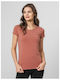 4F Damen Sportlich T-shirt Coral