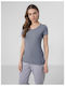 4F Damen Sportlich T-shirt Gray