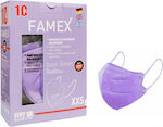 Famex Kids Mask FFP2 NR XXS Schutzmaske FFP2 XXS Lilac 1Stück