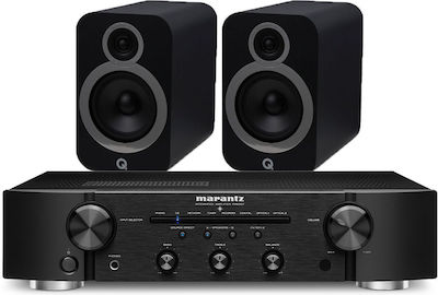 Marantz Ολοκληρωμένος Ενισχυτής Hi-Fi Stereo PM6007 + Q Acoustics 3030i 45W/8Ω Μαύρος