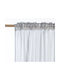 Nef-Nef Homeware Перде с Плик с Писалка Dione Светлосив 140x270см