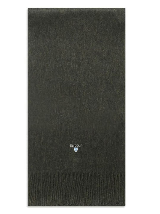 Barbour Plain Lambswool Men's Wool Scarf Khaki