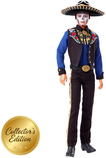 Barbie Día De Muertos Collectible Boy Doll Ken for 3+ years+ Years 33cm