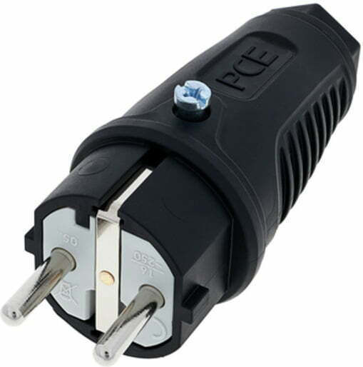 PCElectric Taurus 2 Wasserdicht Stecker Männlich Schuko Schwarz