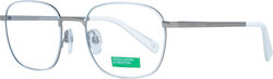 Benetton Μεταλλικός Σκελετός Γυαλιών σε Λευκό Χρώμα BEO3022 800