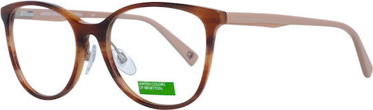 Benetton Weiblich Kunststoff Brillenrahmen Braun BEO1027 151