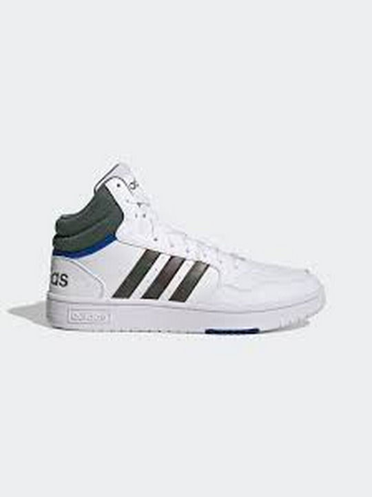 Adidas Hoops 3.0 Mid Ανδρικά Μποτάκια Cloud White / Green Oxide / Royal Blue