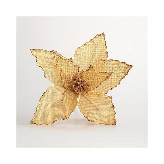 Eurolamp Christmas Fabric Decorative Alexandrian 22cm Poinsettia 47pcs