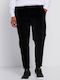 Trousers Elastic in Regular Fit Black