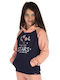 Fleece Kids Sweatshirt with Hood and Pockets Navy Blue