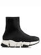 Envie Shoes Damen Chunky Stiefelette mit Socken Schwarz