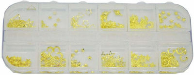 Strass for Nails in Gold Color 12pcs