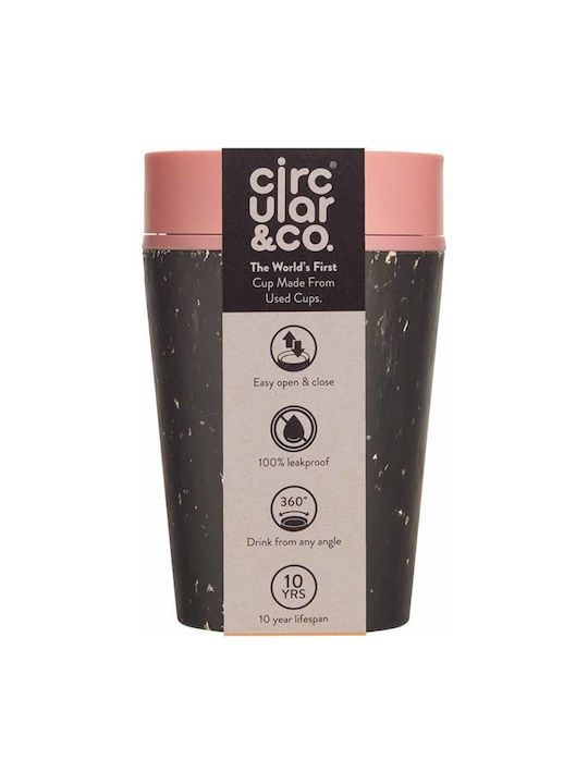 rCUP Circular & Co Κούπα από Ανακυκλωμένο Χαρτί Black and Giggle Pink 227ml