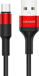 Usams U5 SJ224USB02 Плетен USB 2.0 Микро USB Кабел 1.2м Червен