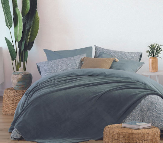 Nef-Nef Homeware Cosy Μονή 160x220εκ. Dusty Blue Nef-Nef Homeware Cosy Μονή 160x220εκ. Dusty Blue