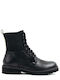 Blauer Men's Leather Military Boots Black