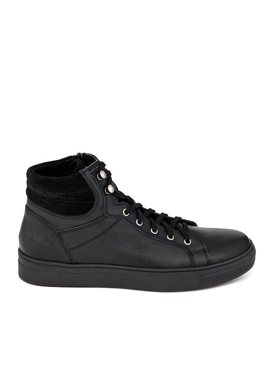 Leder Herrenstiefel Schwarz