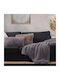 Nef-Nef Homeware Iverson Κουβέρτα Γούνινη Καναπέ 130x170εκ. Grey
