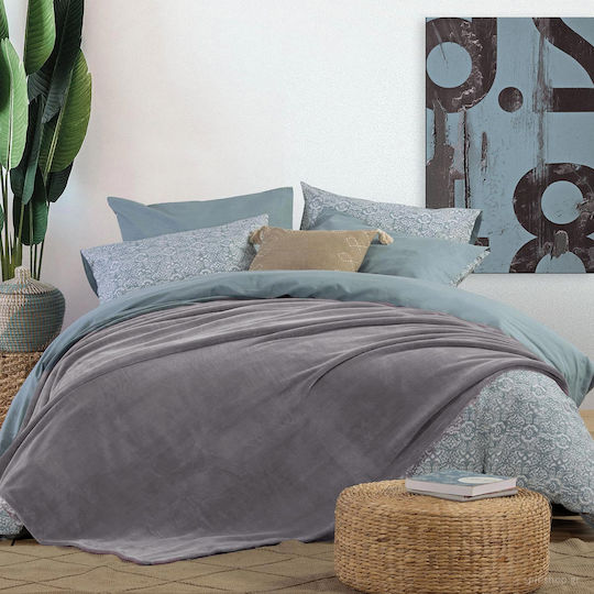 Nef-Nef Homeware Cosy Κουβέρτα Fleece Μονή 160x220εκ. L.Grey