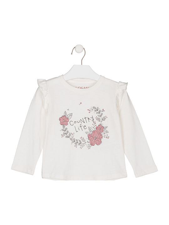 Kids Long-Sleeved White Top
